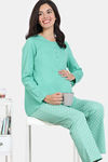 Zivame Maternity Desi Drama Knit Cotton Pyjama Set - Florida Keys — thumbnail 4